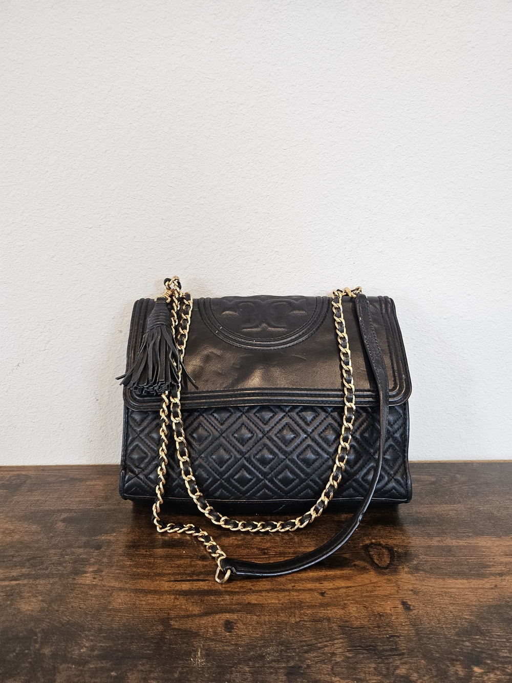 Tory Burch Fleming Tassel Convertible Shoulder Bag